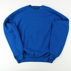 Vintage 80's Blank Royal Blue Acrylic Sweater Sz. XL  Generation One